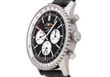  Shop Authentic Breitling Navitimer B01 Chronograph 46 Black Dial Black Leather Strap Watch for Men - AB0137211B1P1 - Luxxuri