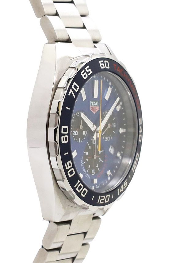 Tag Heuer Formula 1 Red Bull Racing Chronograph Blue Dial Silver Steel Strap Watch for Men - CAZ101AK.BA0842