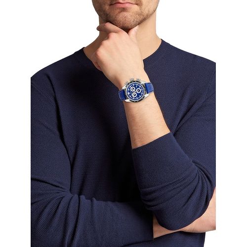  Shop Authentic Versace V-Ray Chronograph Quartz Blue Dial Blue Leather Strap Watch for Men - VE2I00721 - Luxxuri