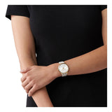  Shop Authentic Michael Kors Pyper Quartz Silver Dial White Leather Strap Watch For Women - MK2858 - Luxxuri