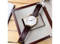  Shop Authentic Calvin Klein City Silver Dial Brown Leather Strap Watch For Men - K2G21629 - Luxxuri