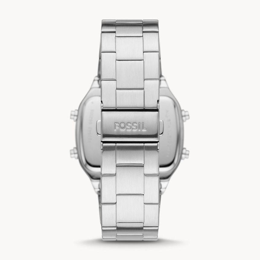  Shop Authentic Fossil Retro Digital Silver Dial Silver Steel Strap Watch for Men - FS5844 - Luxxuri
