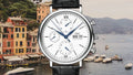  Shop Authentic IWC Portofino Chronograph White Dial Black Leather Strap Watch for Men - IW391024 - Luxxuri