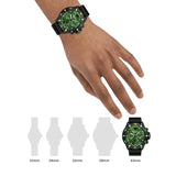  Shop Authentic Emporio Armani Diver Chronograph Quartz Green Dial Black Silicon Strap Watch For Men - AR11463 - Luxxuri