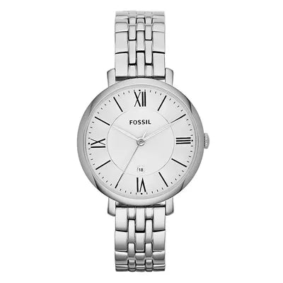  Shop Authentic Fossil Jacqueline White Dial Silver Steel Strap Watch for Women - ES3920 - Luxxuri