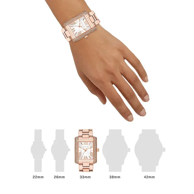  Shop Authentic Michael Kors Emery Three-Hand Crystals Silver Dial Rose Gold Steel Strap Watch for Women - MK4641 - Luxxuri