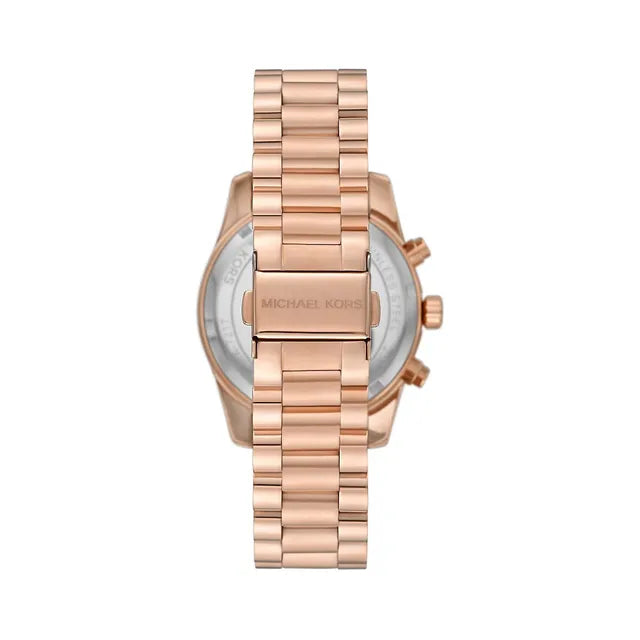  Shop Authentic Michael Kors Runway Chronograph Rose Gold Dial Rose Gold Steel Strap Watch For Women - MK7327 - Luxxuri
