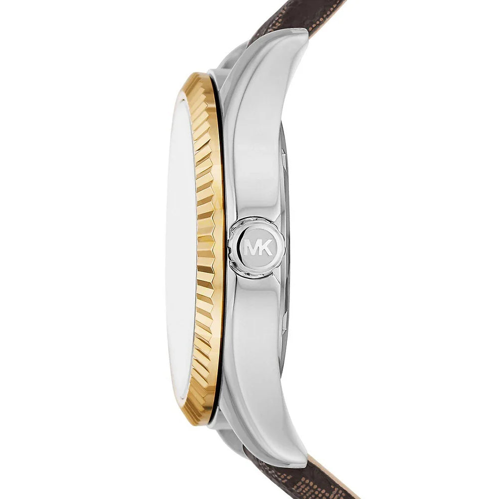  Shop Authentic Michael Kors Lexington Silver Dial Brown Leather Strap Watch For Women - MK4745 - Luxxuri