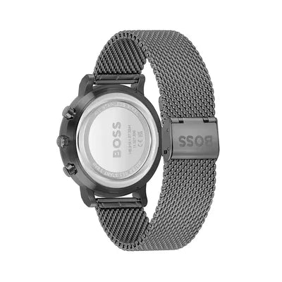  Shop Authentic Hugo Boss Skymaster Chronograph Grey Dial Grey Mesh Bracelet Watch for Men  - 1513934 - Luxxuri