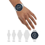  Shop Authentic Tommy Hilfiger Clark Chronograph Blue Dial Silver Steel Strap Watch For Men - 1792080 - Luxxuri