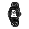  Shop Authentic Gucci G Timeless Ghost Black Dial Black Leather Strap Watch For Men - YA1264018 - Luxxuri