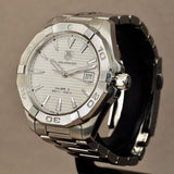  Shop Authentic Tag Heuer Aquaracer Automatic White Dial Silver Steel Strap Watch for Men - WAY2111.BA0928 - Luxxuri