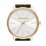  Shop Authentic Michael Kors Pyper Quartz Silver Dial Brown Leather Strap Watch For Women - MK2857 - Luxxuri