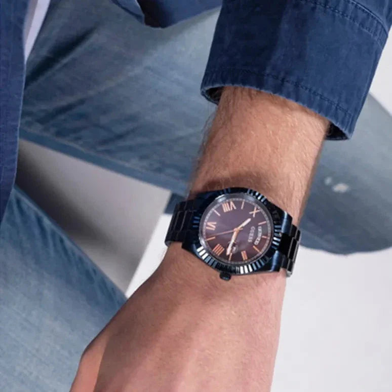  Shop Authentic Guess Connoisseur Quartz Blue Dial Blue Steel Strap Watch For Men - GW0265G9 - Luxxuri