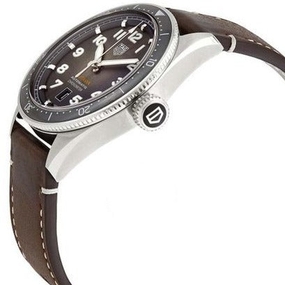 Shop Authentic Tag Heuer Autavia Automatic Grey Dial Brown Leather Strap Watch for Men - WBE5114.FC8266 - Luxxuri