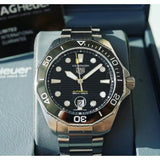  Shop Authentic Tag Heuer Aquaracer Professional 300 Automatic Black Dial Silver Steel Strap Watch for Men - WBP201A.BA0632 - Luxxuri