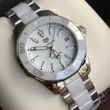  Shop Authentic Tag Heuer Aquaracer Quartz White Dial Two Tone Steel Strap Watch Women - WAY131B.BA0914 - Luxxuri