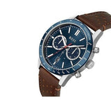  Shop Authentic Hugo Boss Allure Blue Dial Brown Leather Strap Watch for Men - 1513921 - Luxxuri