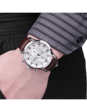  Shop Authentic Hugo Boss Navigator White Dial Brown Leather Strap Watch for Men - 1513495 - Luxxuri