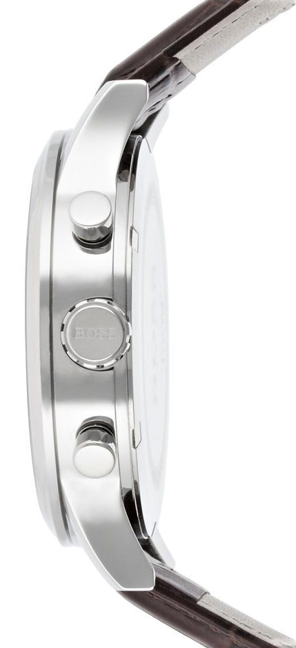  Shop Authentic Hugo Boss Aeroliner Chronoraph White Dial Brown Leather Strap Watch For Men - HB1512447 - Luxxuri