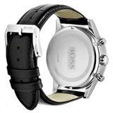  Shop Authentic Hugo Boss Aeroliner Chronograph Quartz Black Dial Black Leather Strap Watch For Men - HB1512448 - Luxxuri
