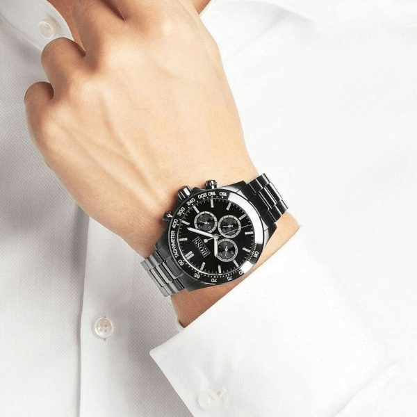  Shop Authentic Hugo Boss Ikon Black Dial Silver Steel Strap Watch for Men - 1512965 - Luxxuri