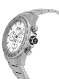 Shop Authentic Hugo Boss Ikon Chronograph White Dial Silver Steel Strap Watch for Men - 1512962 - Luxxuri