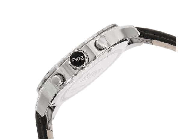  Shop Authentic Hugo Boss Jet Black Dial Black Leather Strap Watch for Men - 1513279 - Luxxuri