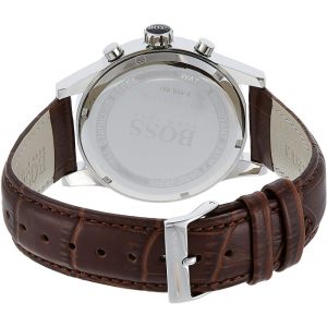  Shop Authentic Hugo Boss Jet White Dial Brown Leather Strap Watch for Men - 1513280 - Luxxuri