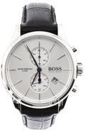  Shop Authentic Hugo Boss Jet Silver Dial Black Leather Strap Watch for Men - 1513282 - Luxxuri
