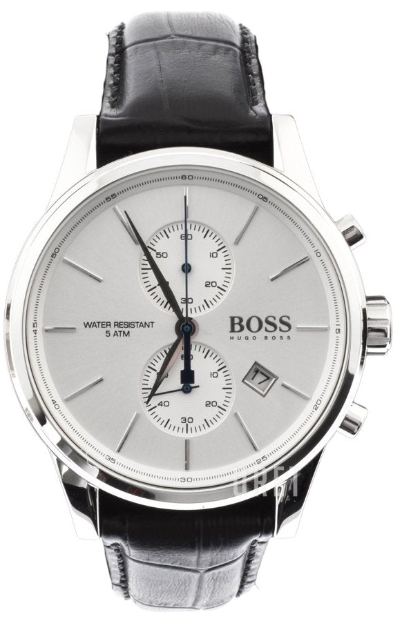  Shop Authentic Hugo Boss Jet Silver Dial Black Leather Strap Watch for Men - 1513282 - Luxxuri