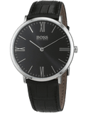  Shop Authentic Hugo Boss Jackson Black Dial Black Leather Strap Watch for Men - 1513369 - Luxxuri