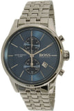  Shop Authentic Hugo Boss Jet Blue Dial Silver Steel Strap Watch for Men - 1513384 - Luxxuri