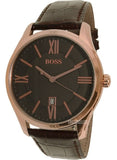  Shop Authentic Hugo Boss Ambassador Grey Dial Brown Leather Strap Watch for Men - 1513387 - Luxxuri