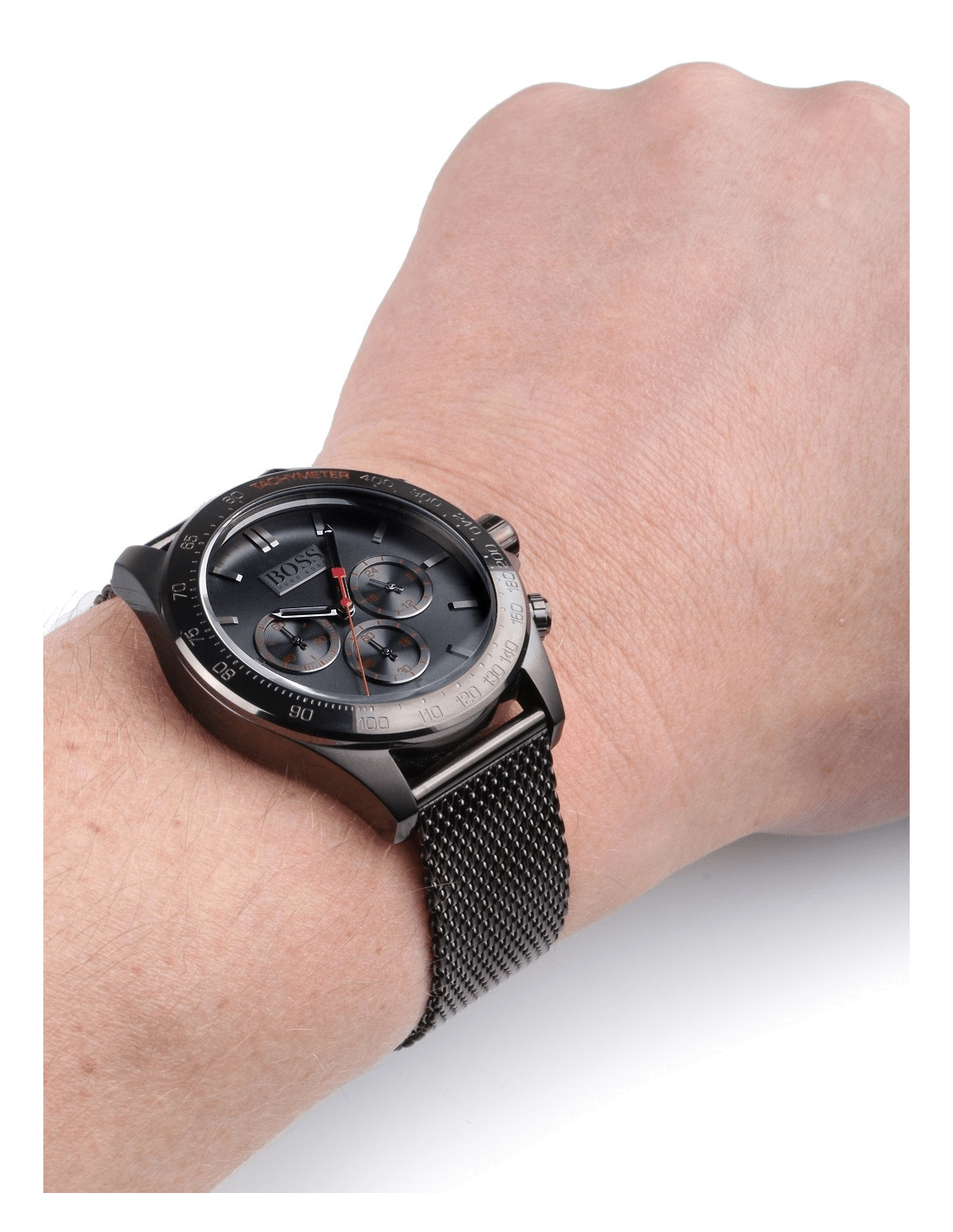  Shop Authentic Hugo Boss Ikon Grey Dial Grey Mesh Bracelet Watch for Men - 1513443 - Luxxuri