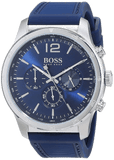  Shop Authentic Hugo Boss Professional Chronograph Blue Dial Blue Silicone Strap Watch for Men - 1513526 - Luxxuri