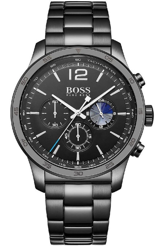  Shop Authentic Hugo Boss Professional Black Dial Black Steel Strap Watch for Men - 1513528 - Luxxuri