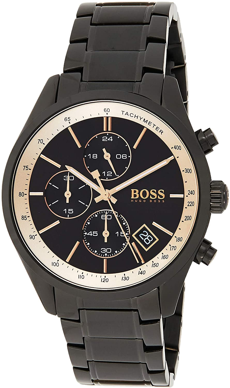  Shop Authentic Hugo Boss Grand Prix Black Dial Black Steel Strap Watch for Men - 1513578 - Luxxuri
