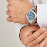  Shop Authentic Hugo Boss Talent Blue Dial Silver Steel Strap Watch for Men - 1513582 - Luxxuri