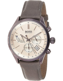  Shop Authentic Hugo Boss Grand Prix Silver Dial Grey Leather Strap Watch for Men - 1513603 - Luxxuri
