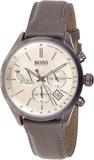  Shop Authentic Hugo Boss Grand Prix White Dial Grey Leather Strap Watch for Men - 1513633 - Luxxuri
