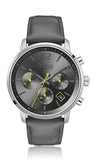  Shop Authentic Hugo Boss Attitude Grey Dial Grey Leather Strap Watch for Men - 1513658 - Luxxuri