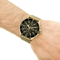  Shop Authentic Hugo Boss Admiral Chronograph Black Dial Gold Mesh Bracelet Watch for Men - 1513906 - Luxxuri