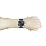  Shop Authentic Hugo Boss Pioneer Chronograph Black Dial Black Leather Strap Watch For Men - 1513708 - Luxxuri