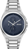  Shop Authentic Hugo Boss Steer Chronograph Blue Dial Silver Steel Strap Watch For Men - 1514048 - Luxxuri