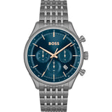  Shop Authentic Hugo Boss Gregor Chronograph Blue Dial Grey Steel Strap Watch For Men - 1514083 - Luxxuri