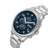  Shop Authentic Hugo Boss View Chronograph Blue Dial Silver Steel Strap Watch For Men - 1513989 - Luxxuri