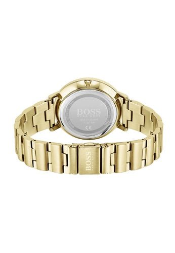  Shop Authentic Hugo Boss Prima Gold Dial Gold Steel Strap Watch for Women - 1502572 - Luxxuri