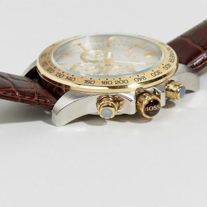  Shop Authentic Hugo Boss Ikon White Dial Brown Leather Strap Watch for Men - 1513174 - Luxxuri