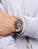  Shop Authentic Hugo Boss Companion Chronograph Black Dial Rose Gold Steel Strap Watch For Men - 1513548 - Luxxuri